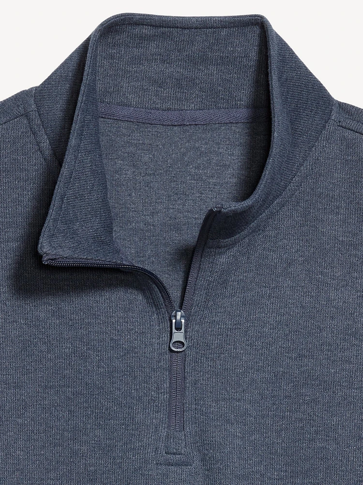 French Rib Quarter-Zip Sweater