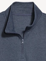 French Rib Quarter-Zip Sweater