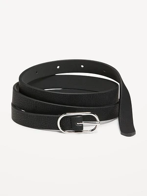 Faux Patent Leather Belt