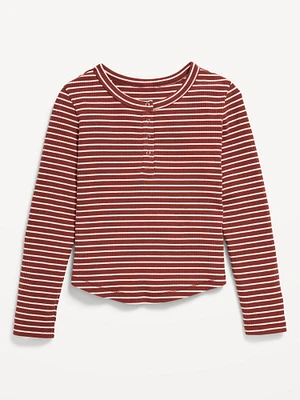 Printed Long-Sleeve Henley T-Shirt for Girls