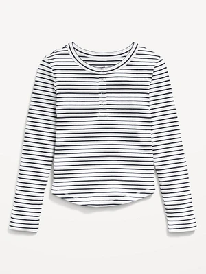 Printed Long-Sleeve Henley T-Shirt for Girls