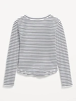 Printed Long-Sleeve Henley T-Shirt for Girls