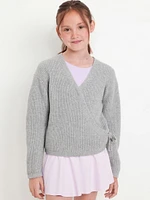 SoSoft Wrap-Front Sweater for Girls