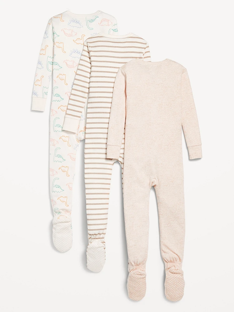 Snug-Fit Pajama One-Piece 3-Pack for Toddler & Baby