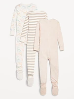 Snug-Fit Pajama One-Piece 3-Pack for Toddler & Baby