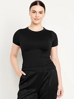 Fitted Seamless Ribbed T-Shirt