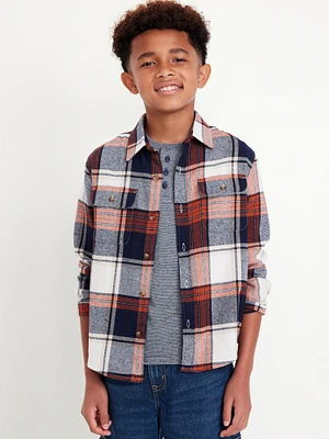 Soft-Brushed Flannel Pocket Shirt for Boys