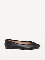 Faux Leather Ballet Flat