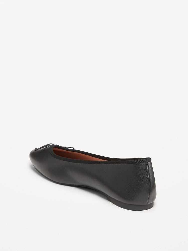 Faux Leather Ballet Flat