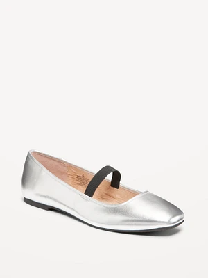 Mary Jane Square-Toe Ballet Flats