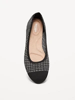 Knit Almond-Toe Ballet Flats