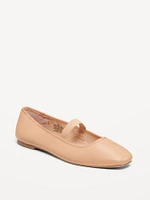 Mary Jane Square-Toe Ballet Flats