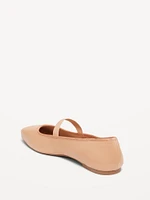 Mary Jane Square-Toe Ballet Flats