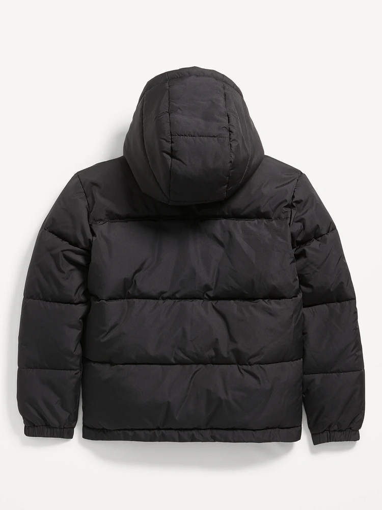 Water-Resistant Quilted Puffer Jacket for Boys