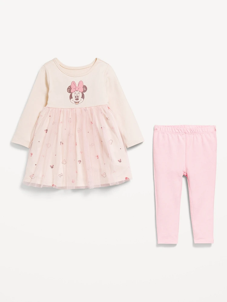 Disney© Minnie Mouse Dress and Leggings Set for Baby