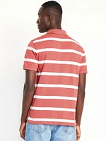 Classic Fit Striped Pique Polo