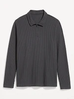 Quarter-Zip Waffle Polo Sweater