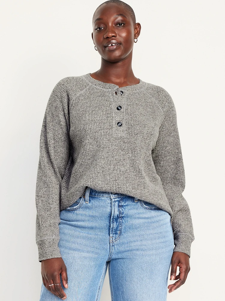 Cozy Thermal-Knit Henley