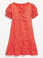 Fit and Flare Crepe Dress for Girls