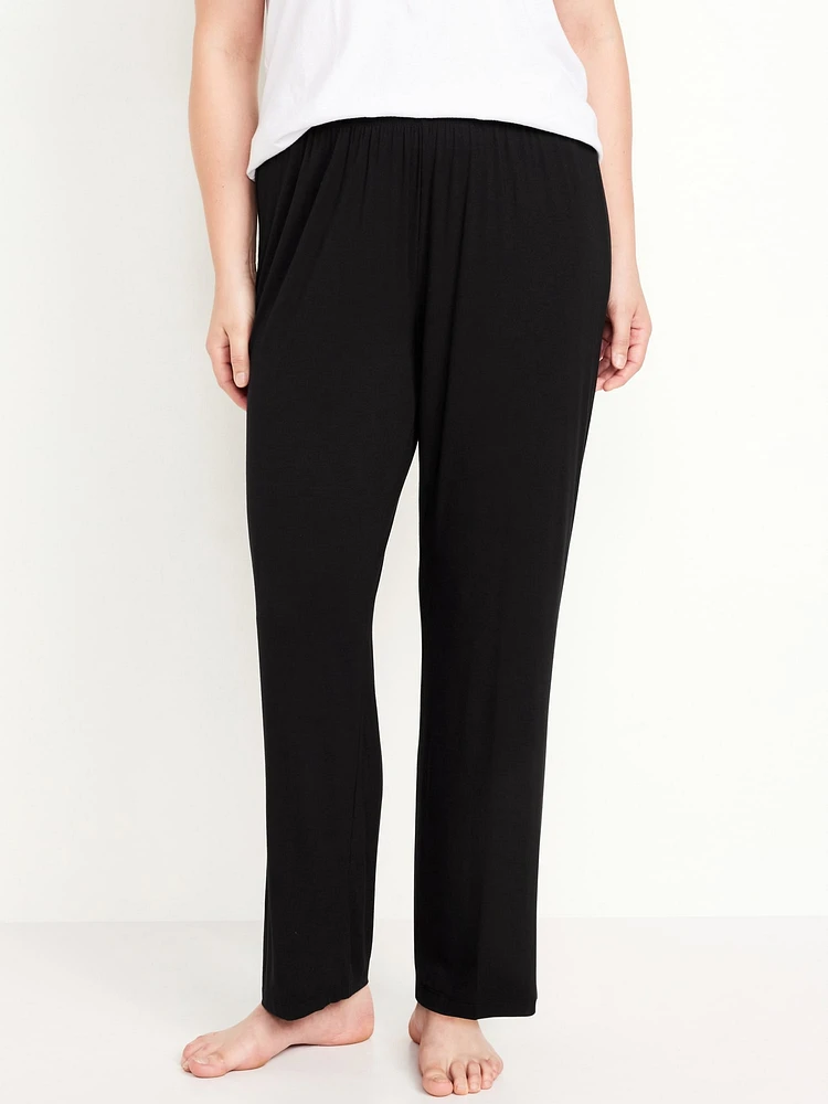 Mid-Rise Knit Jersey Pajama Pant