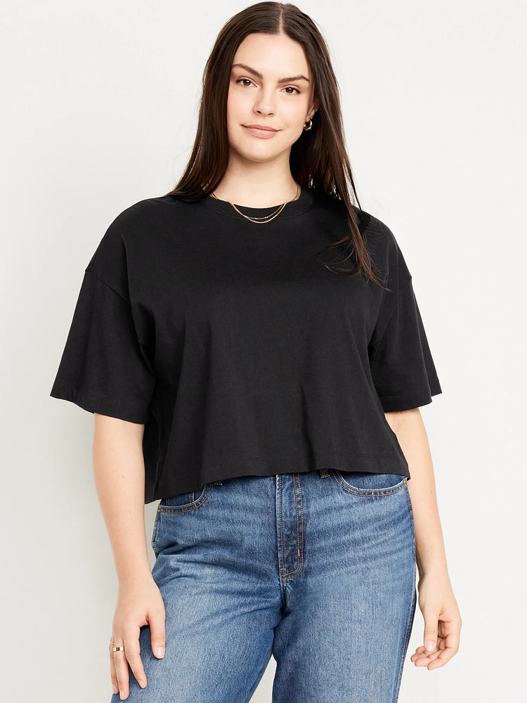 Vintage Oversized Crop T-Shirt