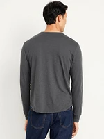 Curved-Hem Slub-Knit T-Shirt