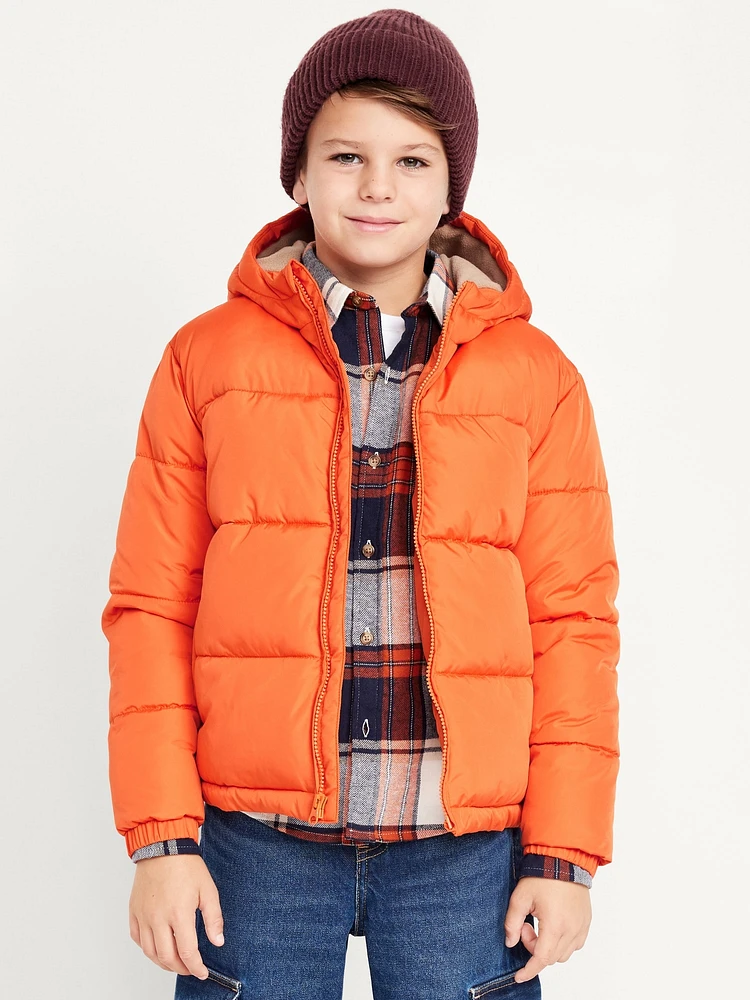 Water-Resistant Quilted Puffer Jacket for Boys