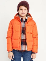 Water-Resistant Quilted Puffer Jacket for Boys