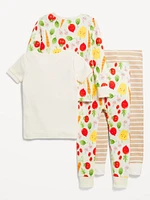 4-Piece Snug-Fit Printed Pajama Set for Toddler &amp Baby