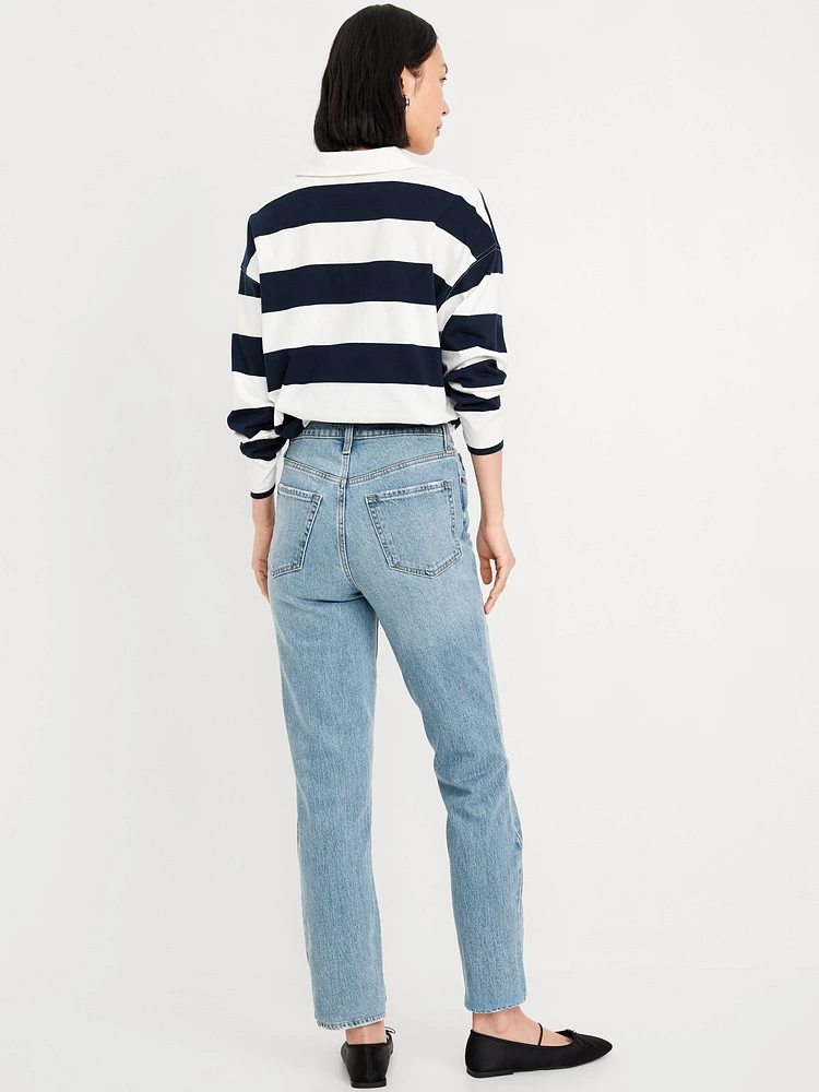 High-Waisted OG Straight Ankle Jeans