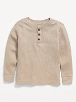 Long-Sleeve Thermal-Knit Henley T-Shirt for Toddler Boys