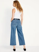 Extra High-Waisted Sky-Hi Wide-Leg Crop Jeans