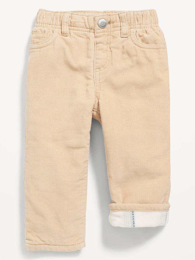 Loose Cozy-Lined Corduroy Pants for Baby