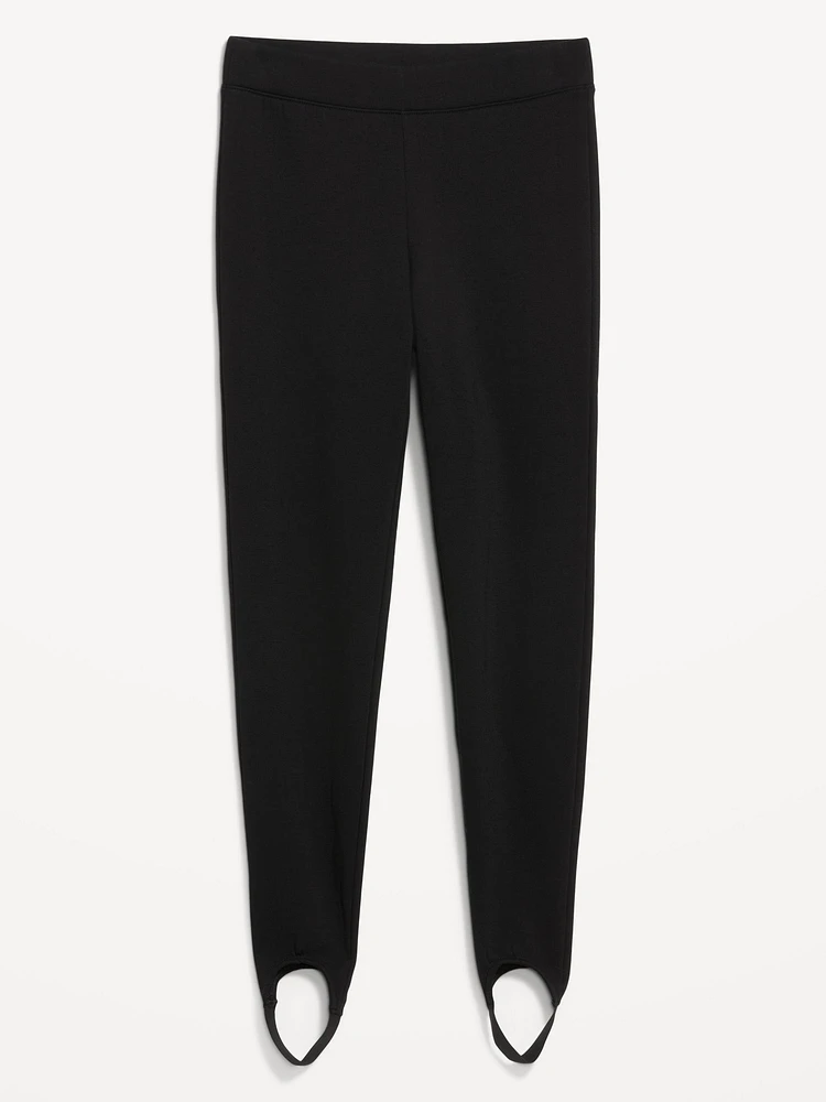 High-Waisted Fleece-Lined Stirrup Leggings