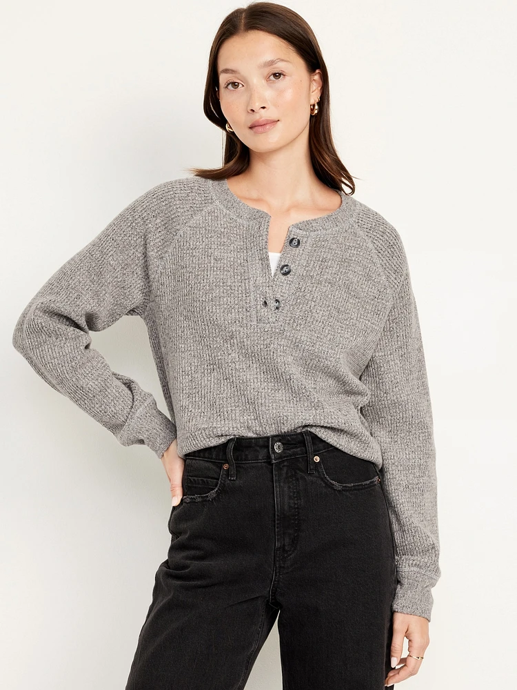 Cozy Thermal-Knit Henley