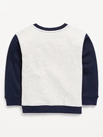 Oversized Crew-Neck Embroidered Sweatshirt for Toddler Boys