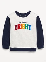 Oversized Crew-Neck Embroidered Sweatshirt for Toddler Boys