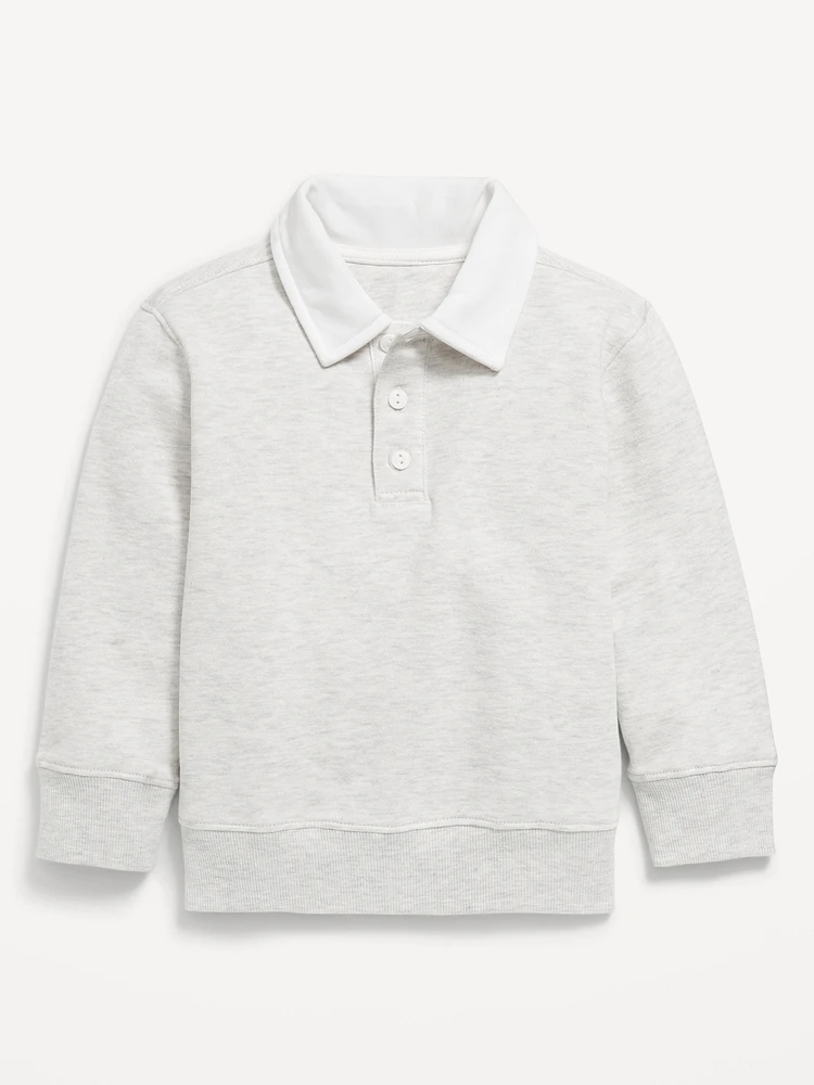 Cozy Long-Sleeve Collared Sweater for Toddler Boys