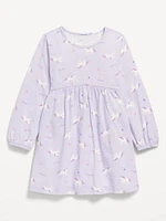 Printed Long-Sleeve Dress for Toddler Girls