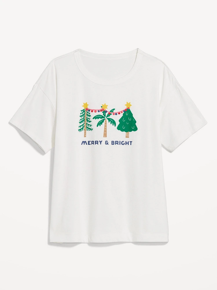 Matching Holiday-Graphic T-Shirt for Women