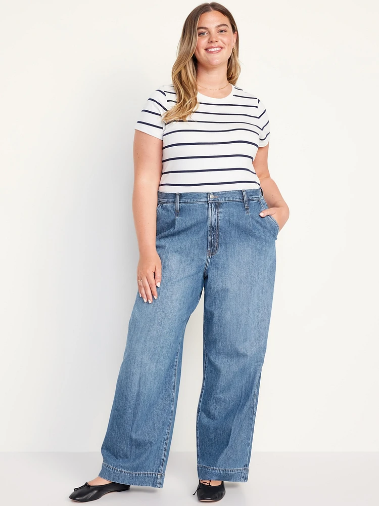 Extra High-Waisted Sky-Hi Wide-Leg Trouser Jeans