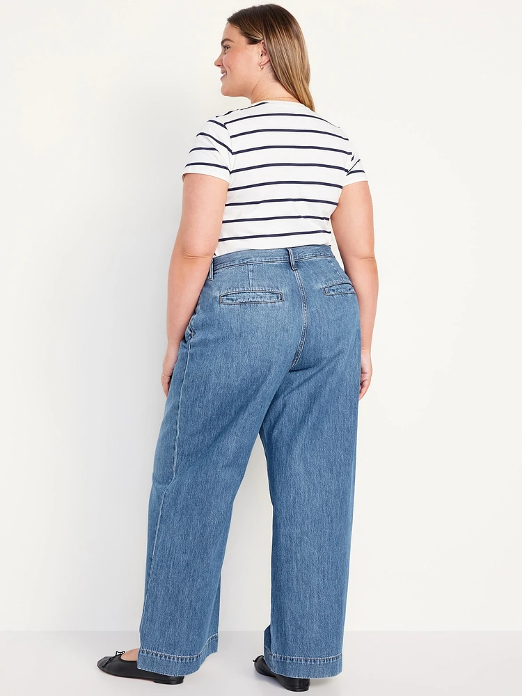 Extra High-Waisted Sky-Hi Wide-Leg Trouser Jeans