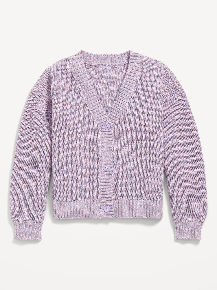 Button-Front Cardigan Sweater for Girls