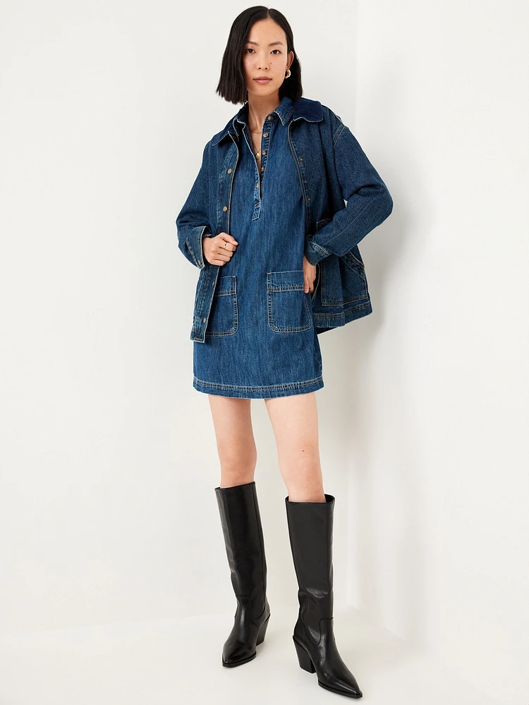 Jean Popover Shirt Dress