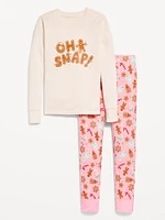 Gender-Neutral Graphic Snug-Fit Pajama Set for Kids