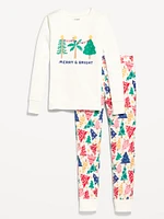 Gender-Neutral Graphic Snug-Fit Pajama Set for Kids