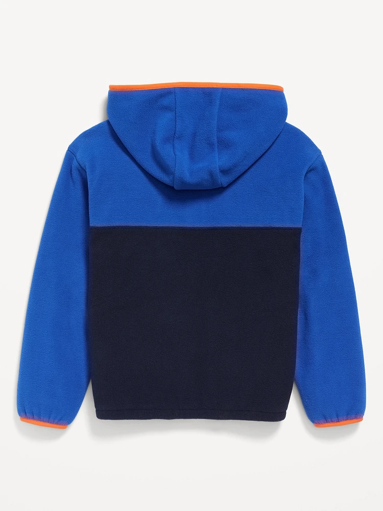 Hooded Quarter-Zip Microfleece Jacket for Boys