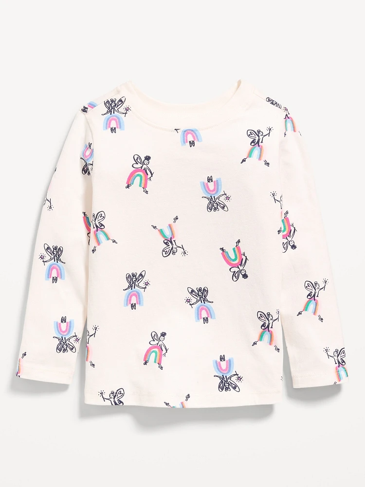 Printed Long-Sleeve T-Shirt for Toddler Girls