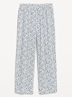 High-Waisted Poplin Pajama Pant