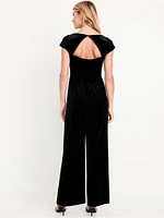 Fit & Flare Velvet Jumpsuit